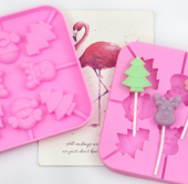 Форма для льда и шоколада, "Новый год 16",   8 ячеек, SG-FIC-NY16