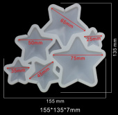 Форма для леденцов и мороженого, "6 звезд", SG-FLI-31