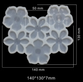 Форма для леденцов и мороженого "Цветочки", 140*130*7мм, SG-FLI-21