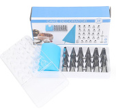 Набор кондитерских насадок, 24 шт, нержавеющая сталь, SG-CNS24