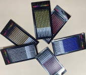 Свечи в торт витые с подставкой, 10 шт, 13 см, золотые, SG-CC-10S