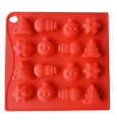 Форма для льда и шоколада, "Новый год 12",  16 ячеек, SG-FIC-NY12