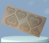 Форма для льда,  "Сердечки", 6 ячеек, SG-FLI-6H