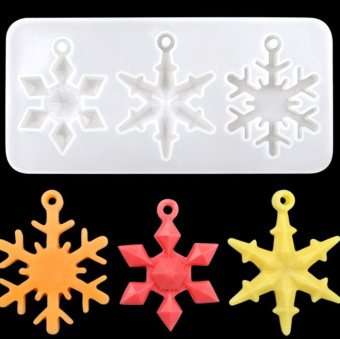Форма для льда, "3 снежинки", SG-FLI-SNOW8