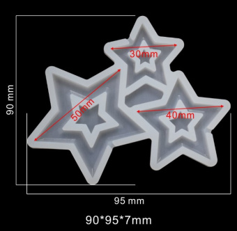 Форма для леденцов и мороженого, "3 звкзды", SG-FLI-30