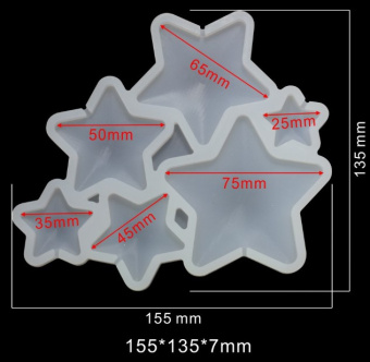 Форма для леденцов и мороженого, "6 звезд", SG-FLI-31